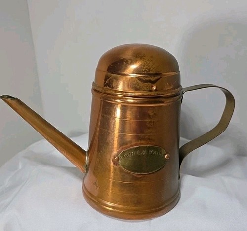 Vintage solid copper - olive, oil