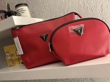 Red Guess make Up Bag Bundle