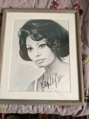 Sophia loren signed picture - sophia,