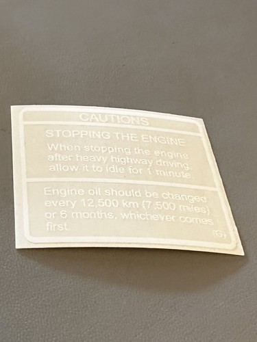 Cautions stopping the engine - the,