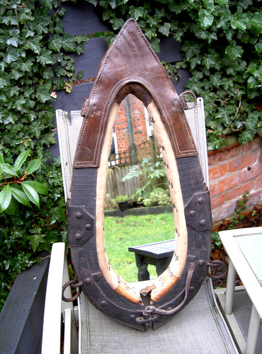 Antique leather horse - leather,