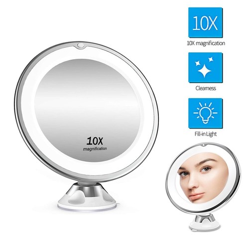 10x magnified mirror led - magnified,