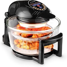 Emperial 17L Digital Halogen Convection Oven Cooker Air Fryer Hinged Lid Black