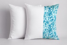 Fluffy White Square Cushions