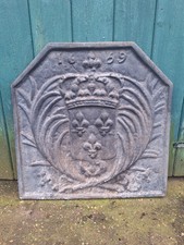 Vintage cast iron fireplace - cast,