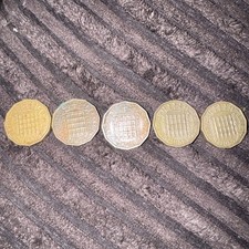Three pence coins