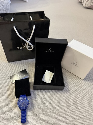 Toy watch blue chronograph - blue,