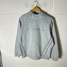 Vintage Umbro Hoodie Mens Large Grey Drill Top Liam Gallagher 90s Maine Road