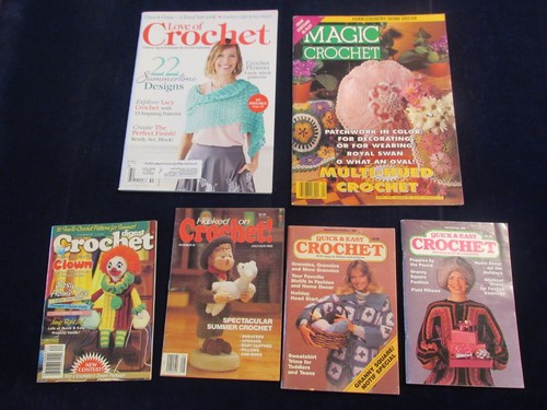 6pc lot crochet magazines - 6pc,