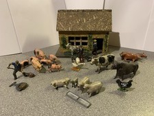 Vintage Britains England Lead Miniature Farm Animals Some Timpo Plus Buildings