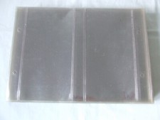 50 x CLEAR 2-RING POSTCARD 2-POCKET ALBUM PAGES 25 X 18cm, VERY GOOD CONDITION