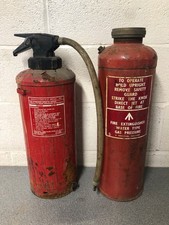 2x Old Fire Extinguisher 1970
