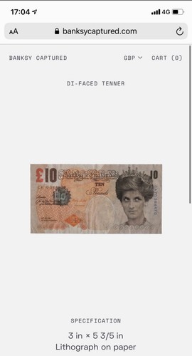 Banksy faced tenner steve - di,