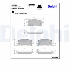 LP3928 DELPHI BRAKE PAD SET