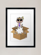 Cat in the Box Framed Art