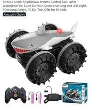 SIMREX Shark Amphibious Remote Control Cars, 4WD Waterproof RC