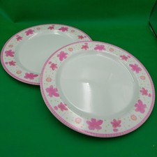 2x Lightweight Melamine Dinner Plates 28cm Camping Picnic Garden