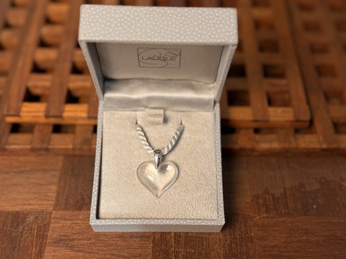 Lalique crystal heart clear - heart,