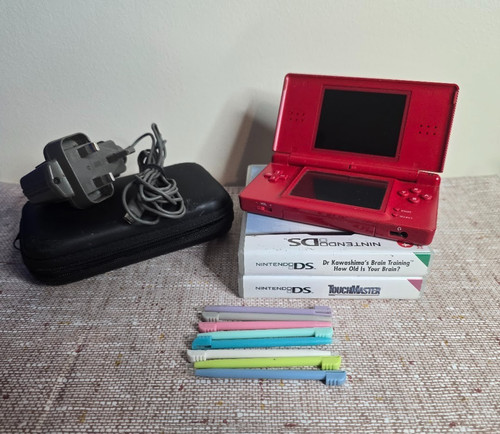 Red nintendo lite console - nintendo,