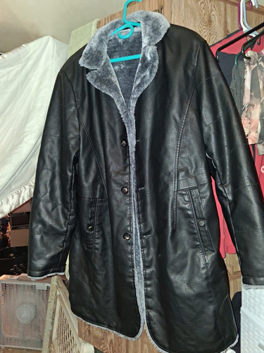 Men black long overcoat - black,