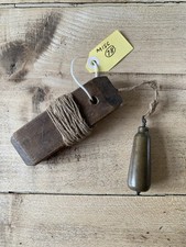 Vintage Old Tool - Brass Plumb Bob weighs 4oz With String Collectable (misc-78)