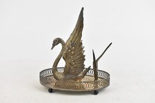 Vintage Silver-Plated Cortasa Alpaca Spain Swan Brandy Cognac Warmer