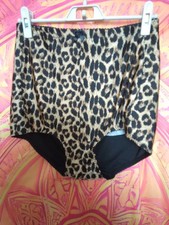 Leopard Print Pantie Girdle Size XX Large Super Stretchy Medium Support