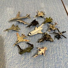 12 Micro Machine Aircraft Aeroplane Military Space Shuttle Helicopters 1980s
