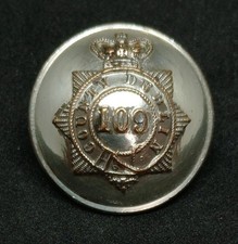 Rare Irish Militia Button 109th County Dublin Militia Irish Military Button 25mm