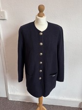 Geiger Made In Austria Boiled Wool Navy Blazer Jacket Size 38, UK 12