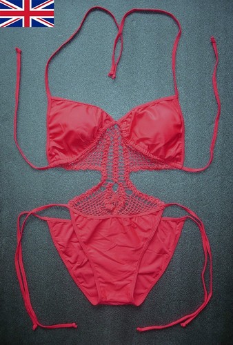 Red crochet swimming - red, costume