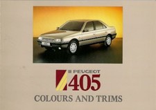 Peugeot 405 Colour & Trim 1988