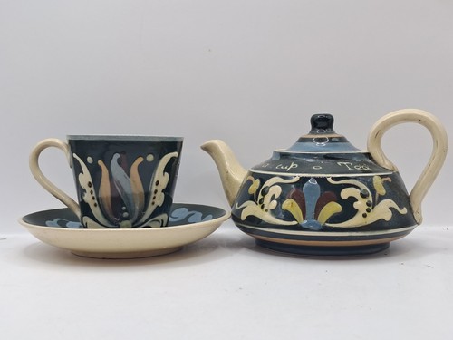 Aller vale pottery teapot and - aller,