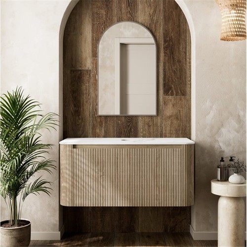 Fluted oak 1000mm wall - oak,
