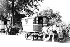 Asl-76 Gypsy Travellers, Wagons & Horses, Goudhurst, Kent. Photo