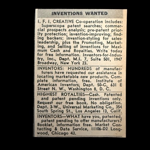 Vintage july 1950 inventions - july,