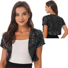Women Glitter Sequin Blazer