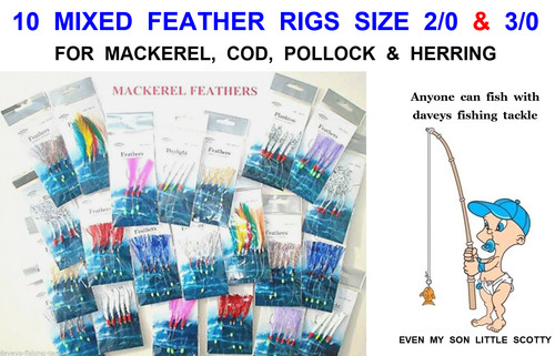 Mixed feather rigs size 0 - rigs,