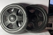 2 150mm Multi Purpose Wheel And Tyre Replacement  Toy Truck Trolley Pushchair