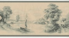 Vintage Boat Scene - T742452B