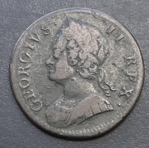 1754 half penny george - 1754,