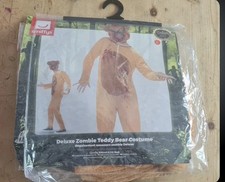 NEW Halloween Zombie Teddy Bear Suit Mask Adults Halloween Fancy Dress Size L