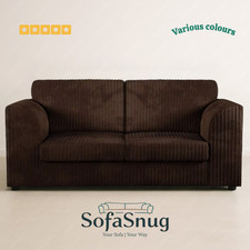 Cord High Back Cushions 3 2 seater Sofa Suite Set Black Grey Cream Coffee Brown