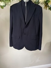 TED BAKER Jacket Mens Blazer TB 3 UK M Ashb Navy Jersey Detachable Liner NEW