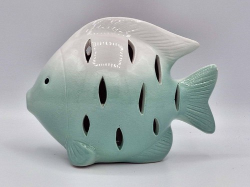 Light ceramic fish ornament - light-up,