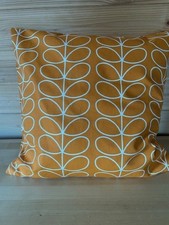 Orla Kiely Handmade Double sided Papaya Orange linear Cushion Cover 16”x16”(40cm