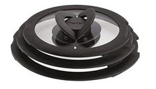 Tefal Ingenio Glass Lids Set of 3 L9931012 - For Saucepans 16/20/24 cm, Black