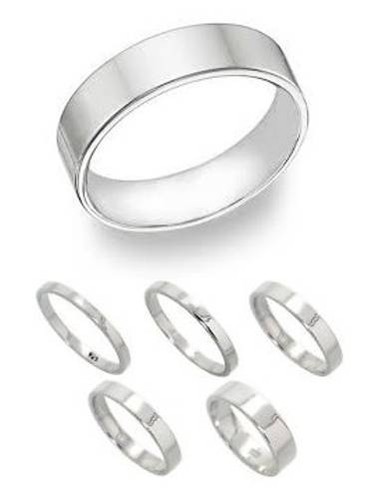 Flat plain 925 silver - plain,