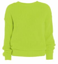 Ladies Oversized Baggy Knitted Fishnet Jumper Womens Long Sleeve Sweater Top