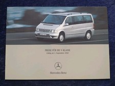 Mercedes V-Class price list